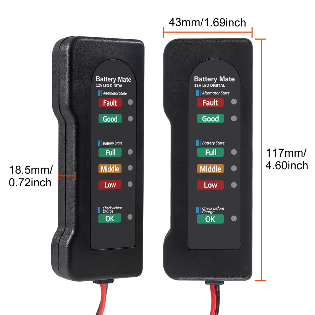 12V car battery tester