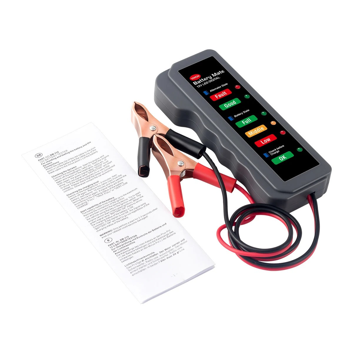 12V car battery tester