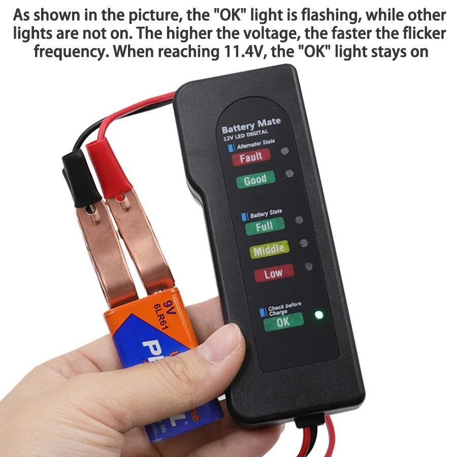 12V car battery tester