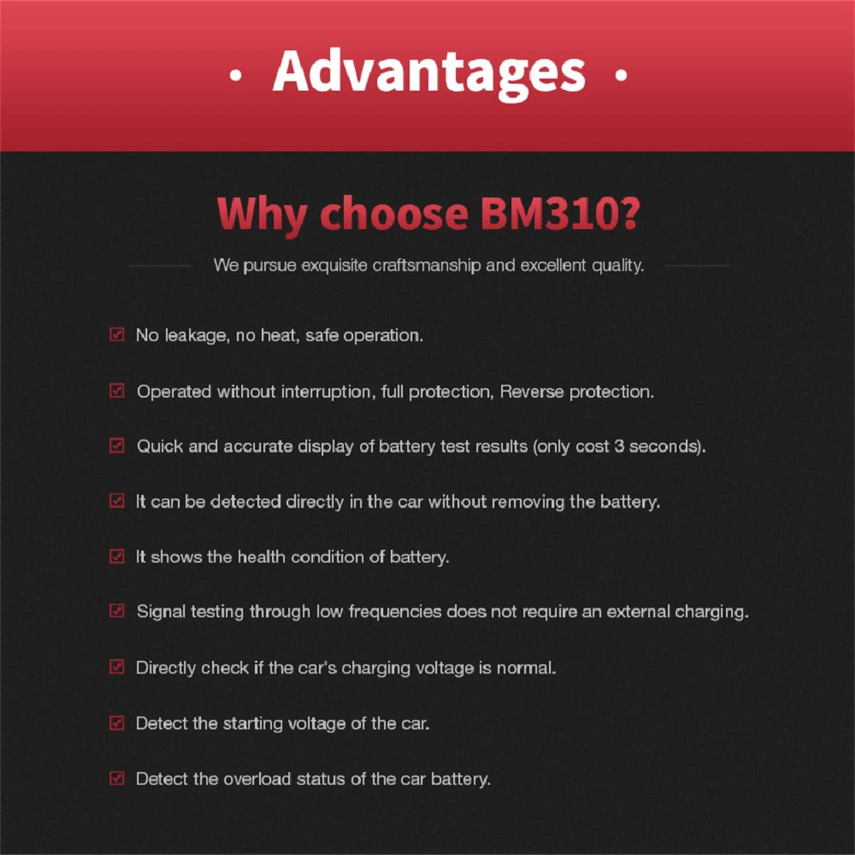 12V car battery tester